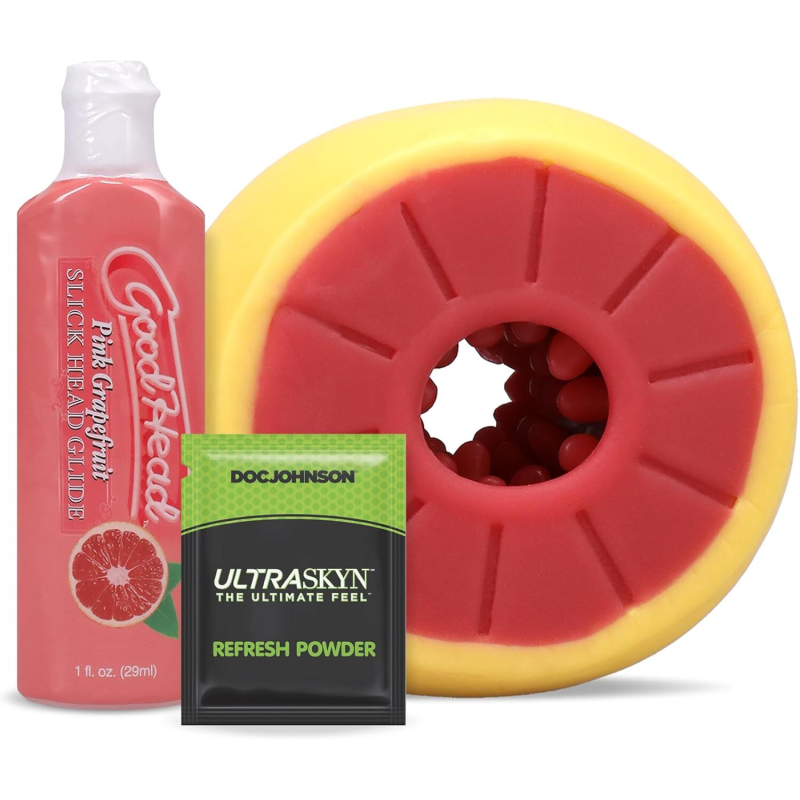 Набір для мінету Doc Johnson GoodHead Grapefruit Blowjob Set, жовтий