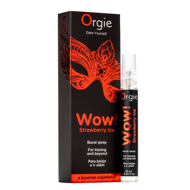 Спрей для орального сексу Orgie Wow! Strawberry Ice з охолоджувальним ефектом, 10 мл