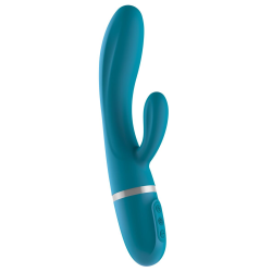 Вібратор-кролик Liebe Bend It Plus Ocean Blue, гнучкий, 2 мотори, 10 режимів