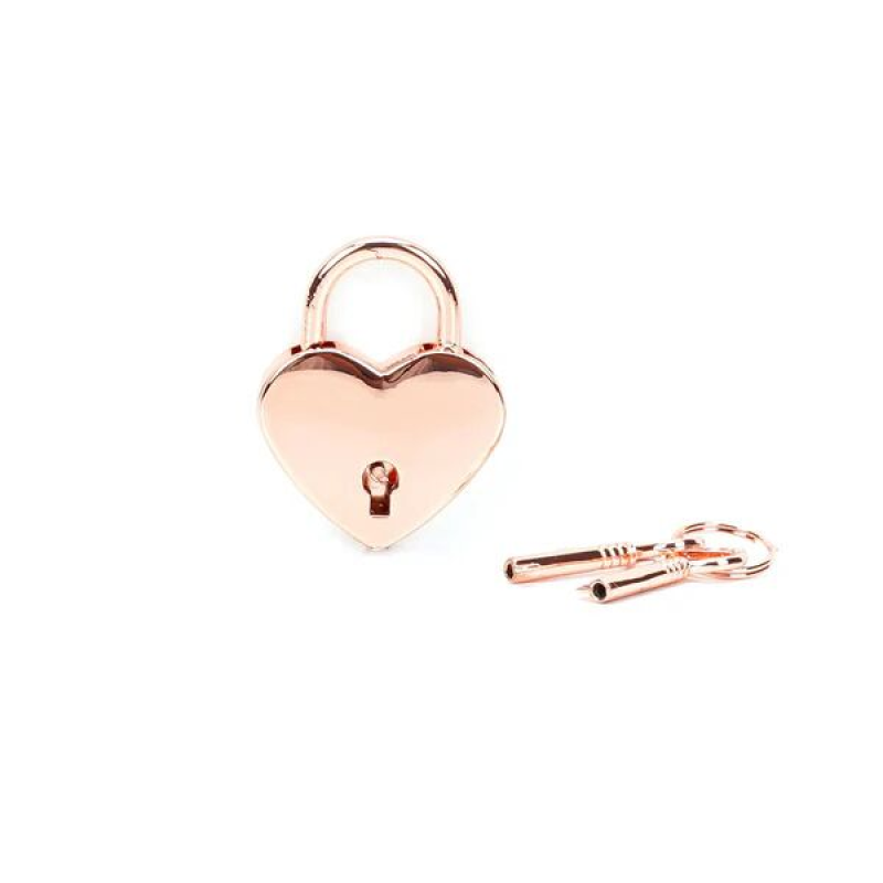 Замочок-сердечко Liebe Seele Heart Shape Padlock Rose Gold, 2 шт