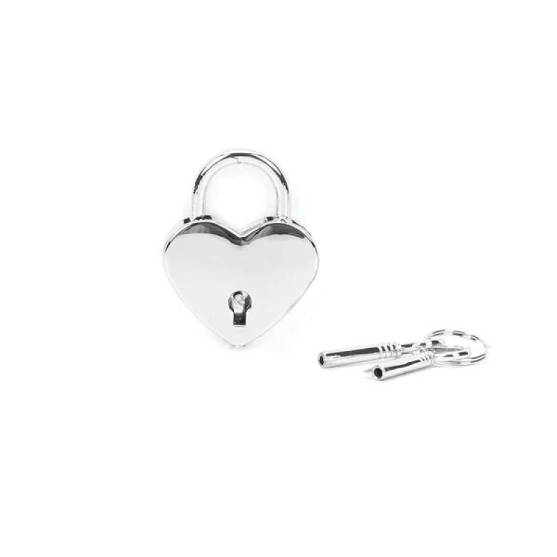 Замок-сердечко Liebe Seele Heart Shape Padlock Silver, 2 шт