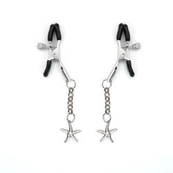Затискачі для сосків Liebe Seele Starfish Nipple Clamps Silver з підвіскою морська зірка