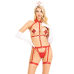 Костюм медсестри Leg Avenue Nurse Harness Teddy and Headband, розмір L, червоний