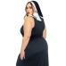 Костюм монашки-грешниці Leg Avenue Sultry Sinner 1X-2X (плаття, головний убір, комір)