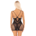 Еротична міні-сукня Leg Avenue Lace and Net Mini Dress, чорна, One Size