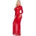 Сукня з довгим рукавом Leg Avenue Lace and Net Bodycon Gown, One Size, червона