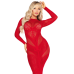 Сукня з довгим рукавом Leg Avenue Lace and Net Bodycon Gown, One Size, червона