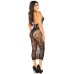 Сукня з відкритою спиною Leg Avenue Rhinestone Lace and Net Bodycon Dress, чорна