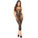 Сукня з відкритою спиною Leg Avenue Rhinestone Lace and Net Bodycon Dress, чорна
