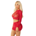 Комплект кроп-топ і спідниця Leg Avenue Rhinestone, One Size, червоний