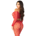 Комплект топ і легінси Leg Avenue Off The Shoulder, One Size, червоний, довгий рукав