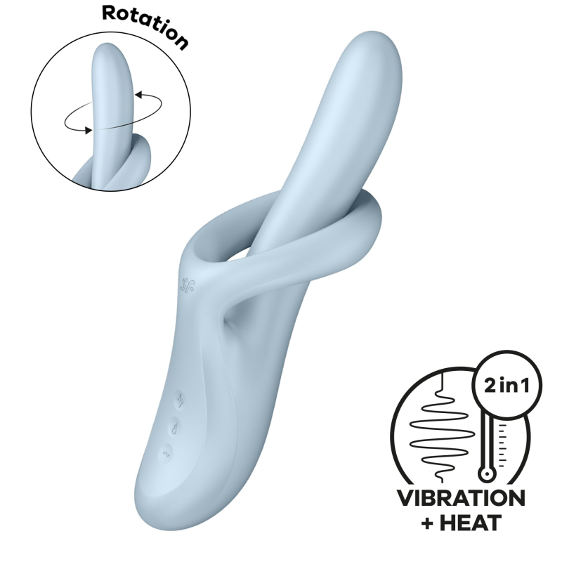Вібратор з ротацією Satisfyer Heat Flex 4 Blue із підігрівом