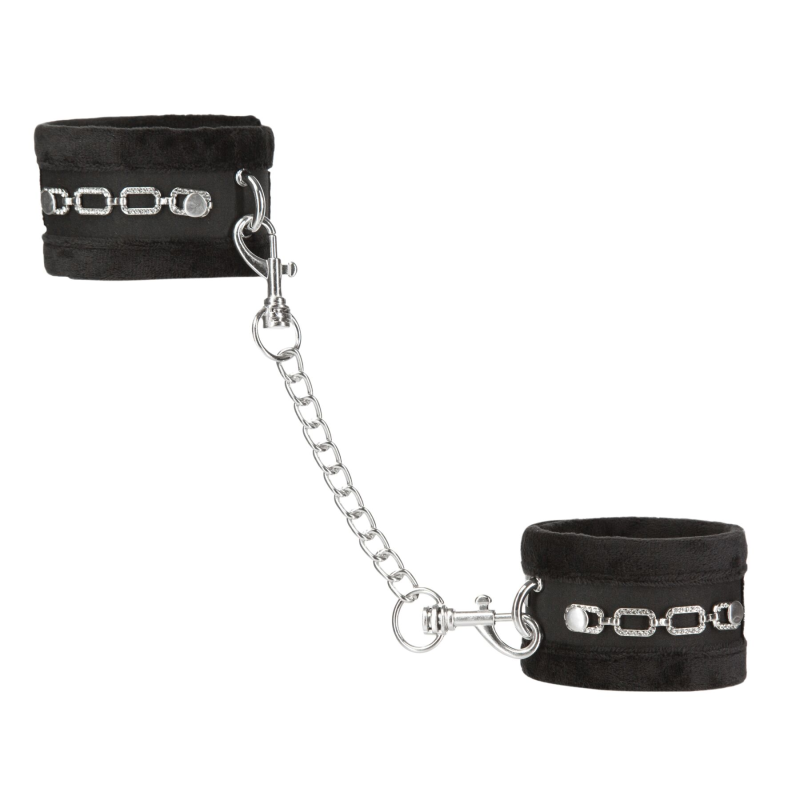 Наручники Punishment Crystal Detail Handcuffs Black з кристалами