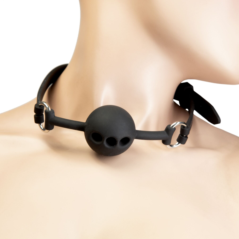 Кляп із силіконовим кульовим наповнювачем Punishment Silicone Ball Gag Black