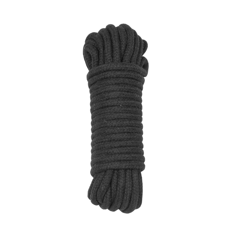 Бавовняна мотузка для шибарі Punishment Bondage Rope, 9,7 м, чорна