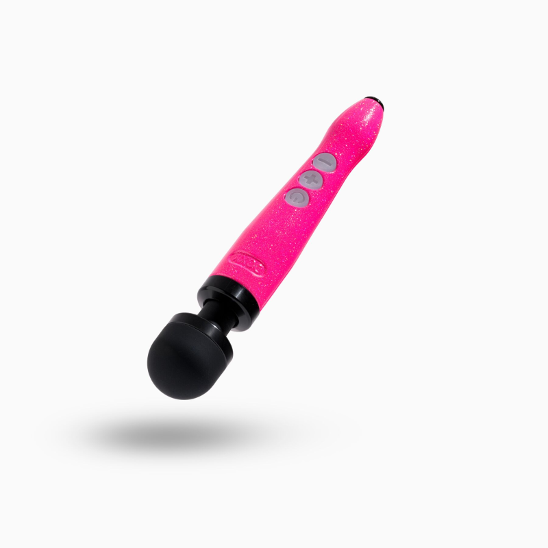 Вібромасажер DOXY Die Cast 3R Hot Pink, металевий корпус, акумуляторний