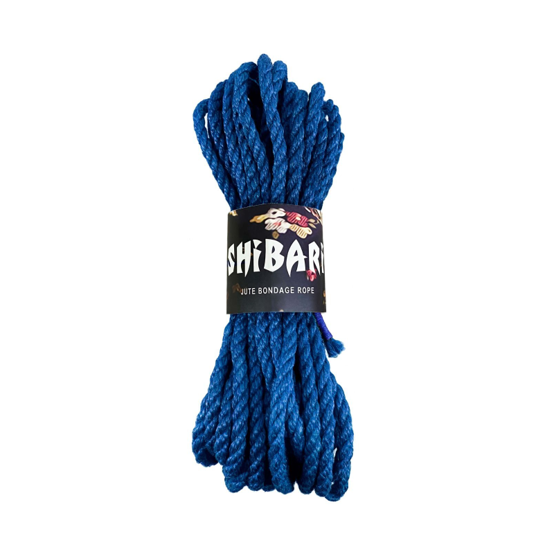 Джутова мотузка для шибарі Feral Feelings Shibari Rope, 8 м, синя