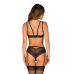 Комплект білизни Obsessive Allastia 2 предмети, чорний, S/M