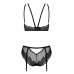 Комплект білизни Obsessive Allastia 2-pcs set, чорний, розмір L/XL