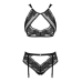 Комплект білизни Obsessive Allastia 2-pcs set, чорний, розмір L/XL