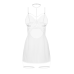 Бебі-долл Obsessive Arrowel White, S/M, з чокером і гартерами