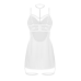 Бебі-долл Obsessive Arrowel White chemise з чокером і гартерами, 2XL/3XL