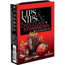 Набір парфумованих засобів для губ Sensuva Lips & Nips Pleasure Kit Chocolate Strawberry, 2 x 4 г Набір парфумованих засобів для губ Sensuva Lips & Nips Pleasure Kit Chocolate Strawberry, 2 x 4 г