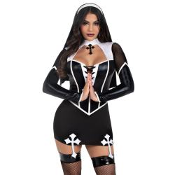 Костюм монашки Leg Avenue Holy Hottie Dress S