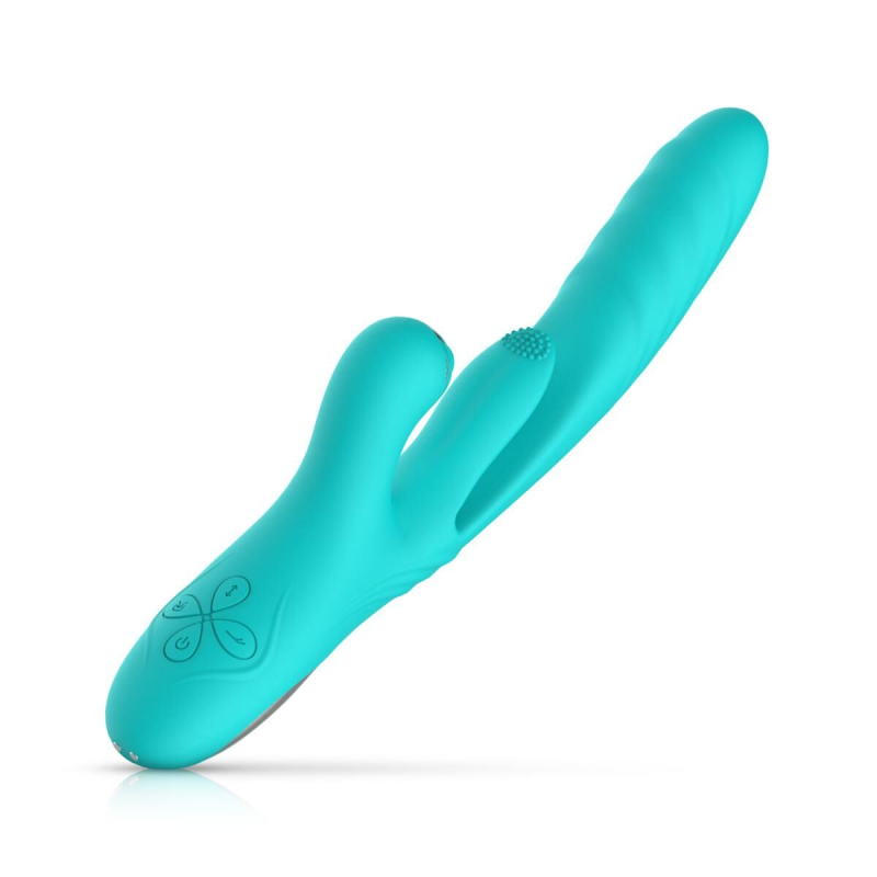 Вібратор-кролик Good Vibes Only Lisa Thrusting Rabbit Vibrator з вагінальним відростком