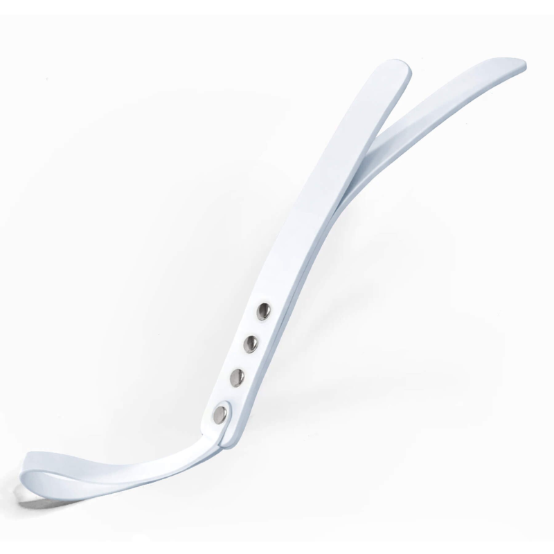 Паддл двошаровий Feral Feelings Leather Mini Paddle White зі шкіри