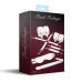 Набір для BDSM Feral Feelings BDSM Kit 5 White (наручники, поножі, хрестовина, маска, паддл)