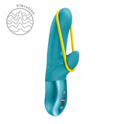 Міні вібратор-кролик зі стимулюючою стрічкою Fun Factory AMORINO Aquamarine