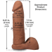 Фалоімітатор Doc Johnson The Realistic Cock ULTRASKYN 8 Inch з мошонкою, карамельний