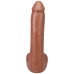 Фалоімітатор Doc Johnson The Realistic Cock ULTRASKYN 9 Inch з мошонкою, карамель