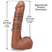 Фалоімітатор Doc Johnson The Realistic Cock ULTRASKYN 9 Inch з мошонкою, карамель