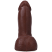 Фалоімітатор Doc Johnson The Realistic Cock ULTRASKYN 5 Inch with Balls, шоколадний