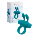 Ерекційне віброкільце S Pleasures Premium Rabbit Ring з вушками та знімною віброкулею, бірюзове